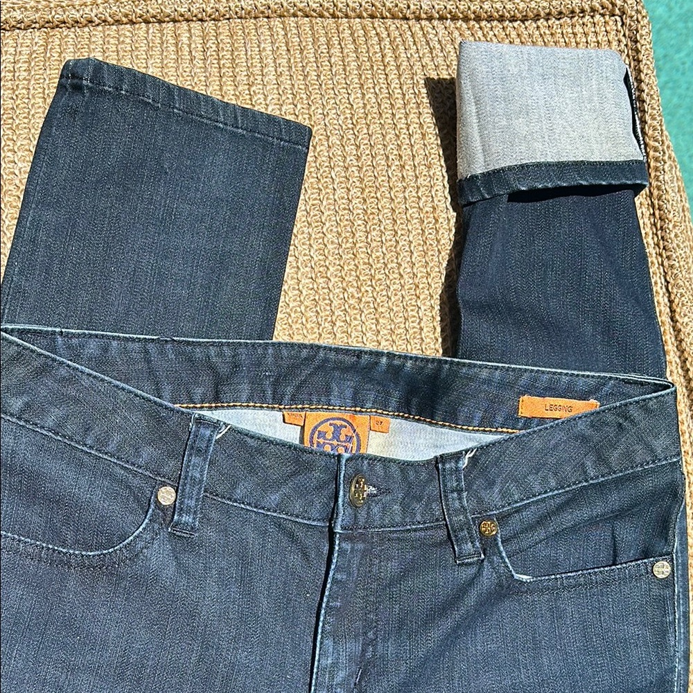 NWT Tory Burch Women's sz 27 Dark Blue Legging Jeans (Neiman Marcus)